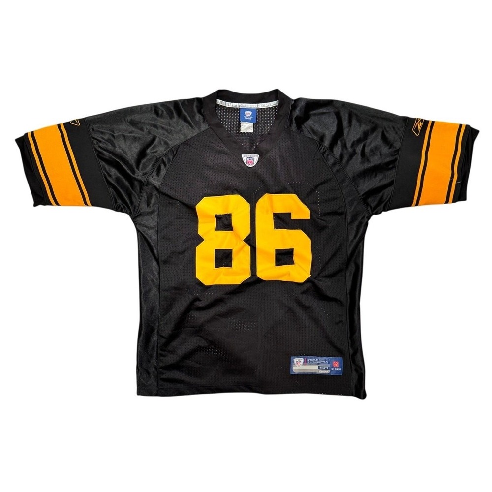 Pittsburgh Steelers Hines Ward 86 Reebok Black Jersey Mens Size 50 NFL Football